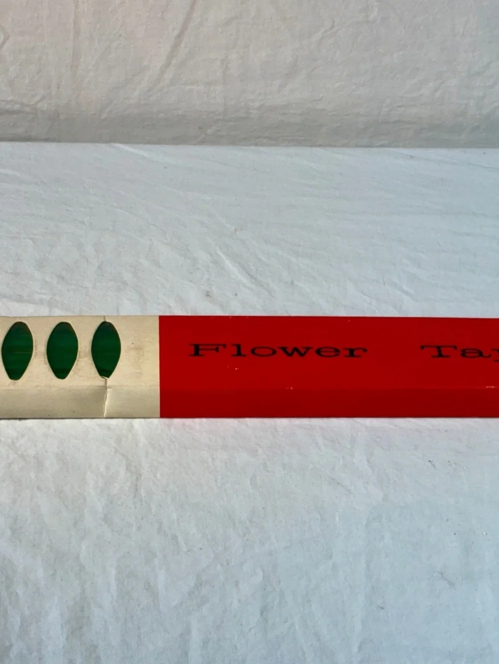 Vintage Crystal Flower Tapers 16 Inch Green Candles - One Dozen